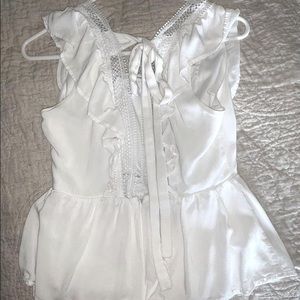 Open back white Blouse